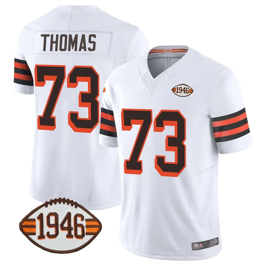 Punc C.Browns #73 Joe Thomas Player White Limited Vapor F.U.S.E. Alternate Game Stitched Jerseys