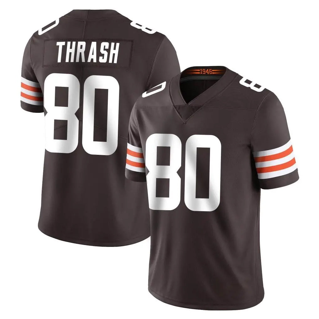 Punc C.Browns #80 Jamari Thrash Player Brown Color Vapor Untouchable Limited Home Game Stitched Jerseys