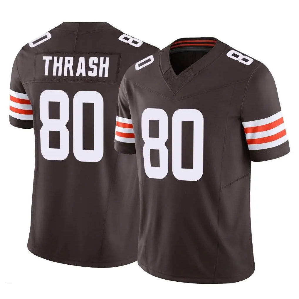 Punc C.Browns #80 Jamari Thrash Player Brown Vapor F.U.S.E. Limited Home Game Stitched Jerseys