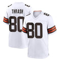 Punc C.Browns #80 Jamari Thrash Player White Home Game Stitched Jerseys