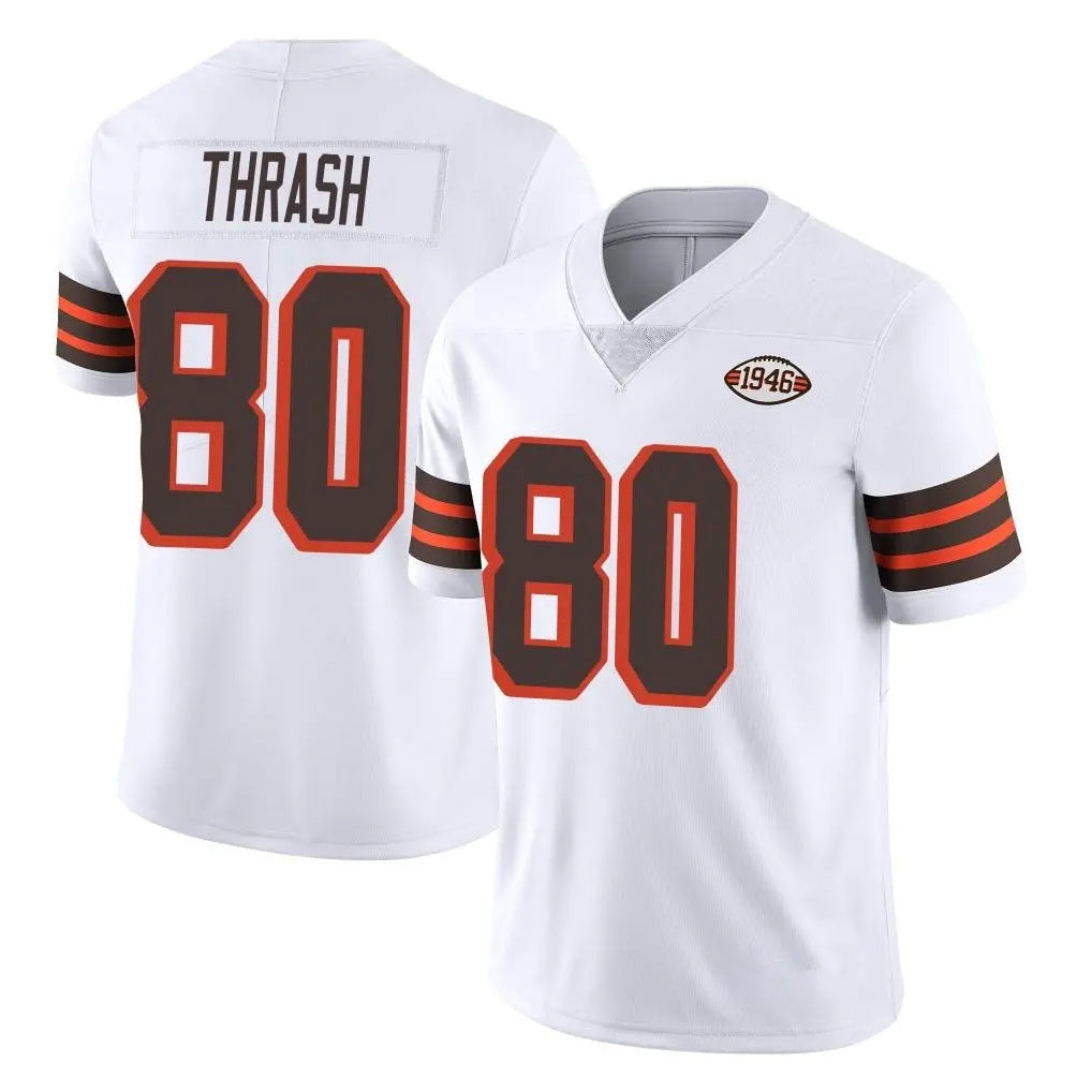 Punc C.Browns #80 Jamari Thrash Player White Limited  Vapor 1946 Collection Alternate Game Stitched Jerseys