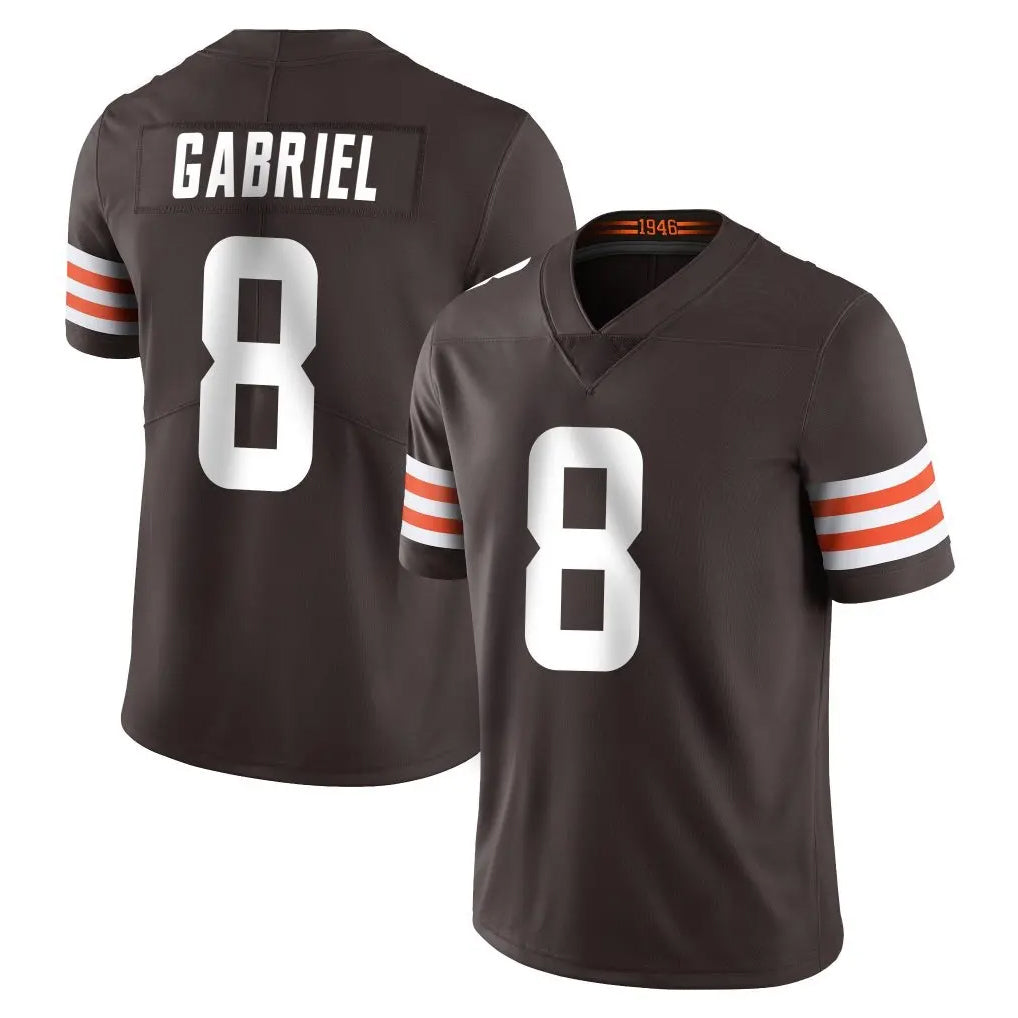 Punc C.Browns #8 Dillon Gabriel Player Brown Color Vapor Untouchable Limited Home Game Stitched Jerseys