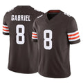 Punc C.Browns #8 Dillon Gabriel Player Brown Vapor F.U.S.E. Limited Home Game Stitched Jerseys