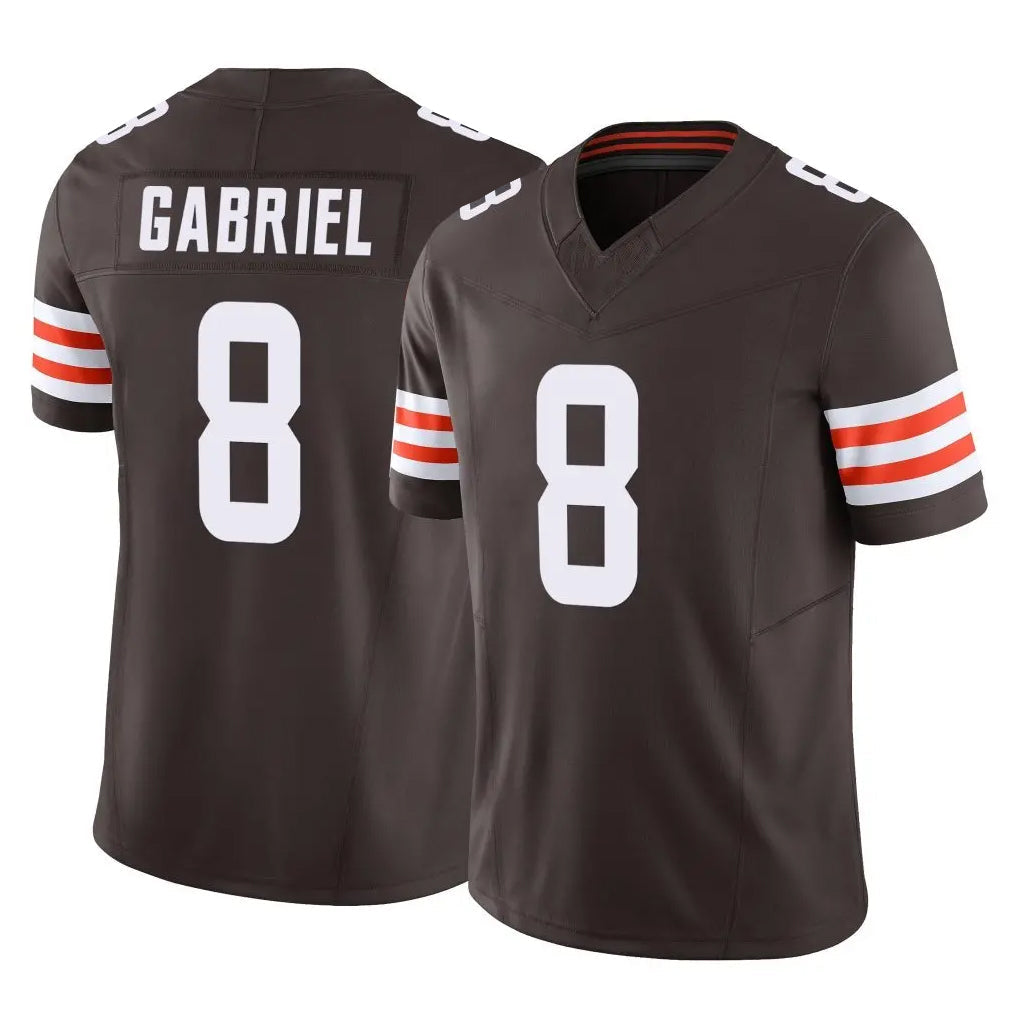 Punc C.Browns #8 Dillon Gabriel Player Brown Vapor F.U.S.E. Limited Home Game Stitched Jerseys