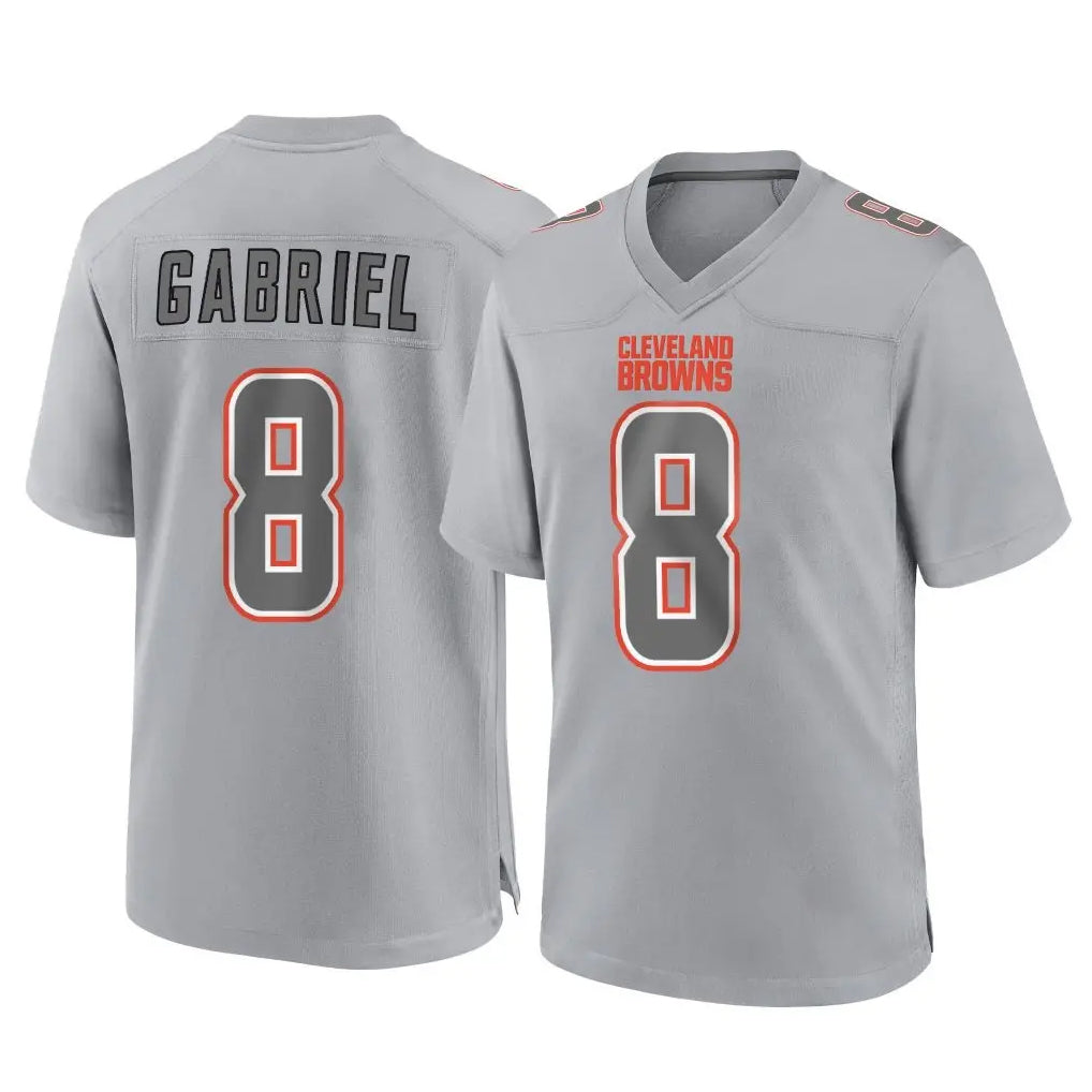 Punc C.Browns #8 Dillon Gabriel Player Gray Atmosphere Fashion Game Stitched Jerseys