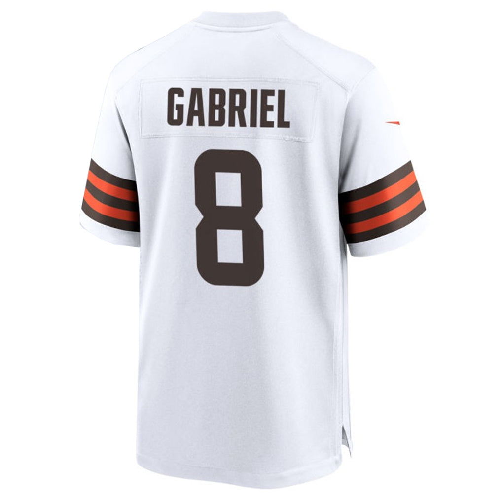 Punc C.Browns #8 Dillon Gabriel Player White Home Game Stitched Jerseys