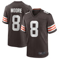 Punc C.Browns #8 Elijah Moore Brown Game Retired Player Jersey American Stitched Jerseys