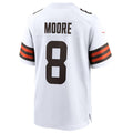 Punc C.Browns #8 Elijah Moore White Game Retired Player Jersey American Stitched Jersey