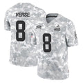Punc C.Browns #8 Jared Verse Player Arctic Camo Salute to Service Limited Home Game Stitched Jerseys