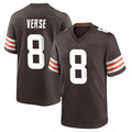 Punc C.Browns #8 Jared Verse Player Brown Home Game Stitched Jerseys