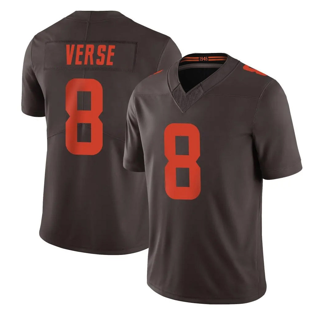 Punc C.Browns #8 Jared Verse Player Brown Limited Vapor F.U.S.E. Alternate Game Stitched Jerseys