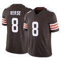 Punc C.Browns #8 Jared Verse Player Brown Vapor F.U.S.E. Limited Home Game Stitched Jerseys