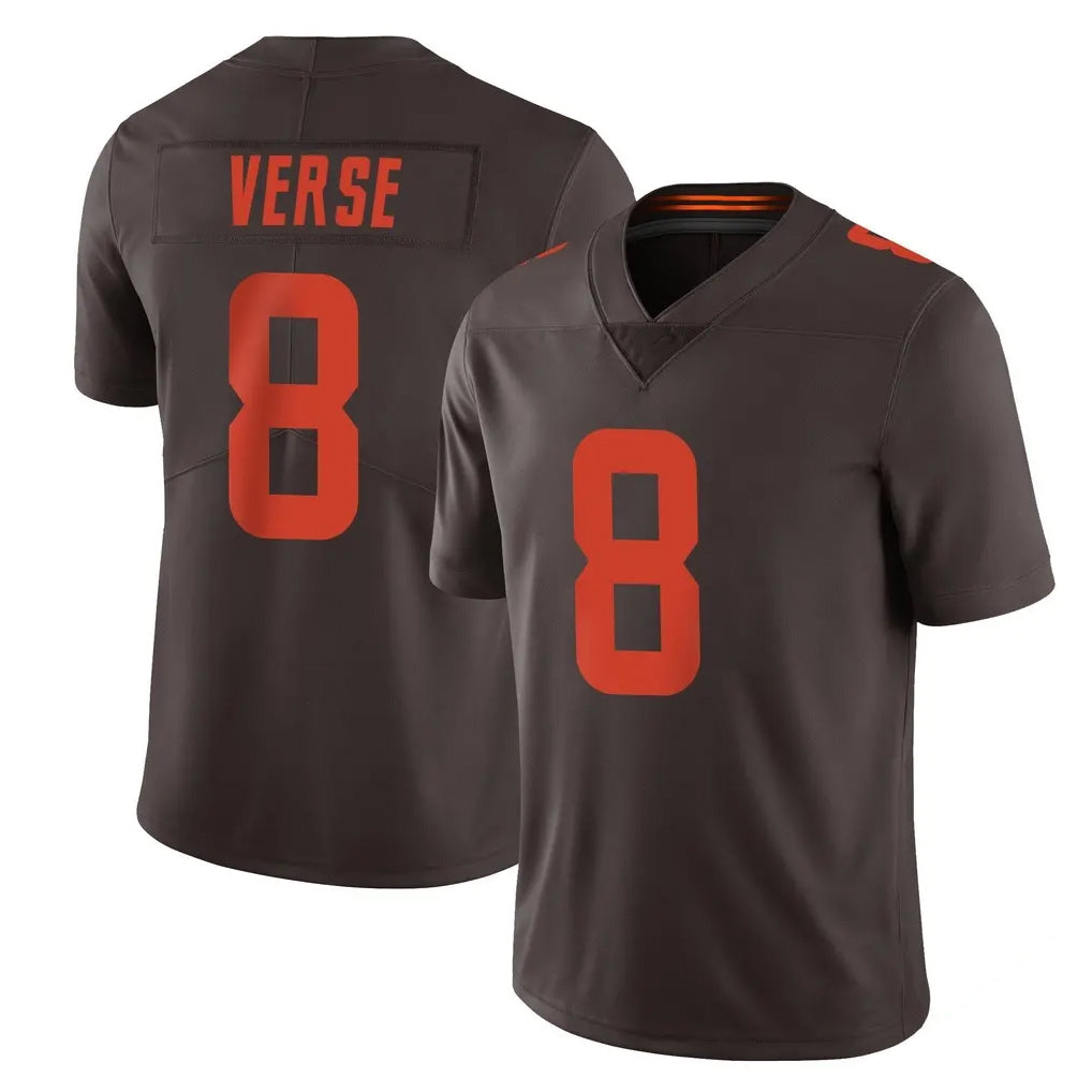Punc C.Browns #8 Jared Verse Player Browns Color Rush Limited Home Game Stitched Jerseys