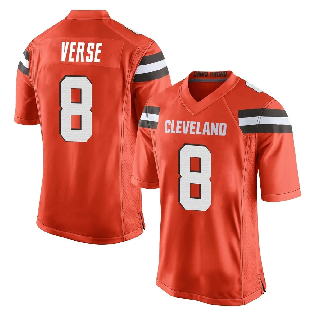 Punc C.Browns #8 Jared Verse Player Orange Home Game Stitched Jerseys