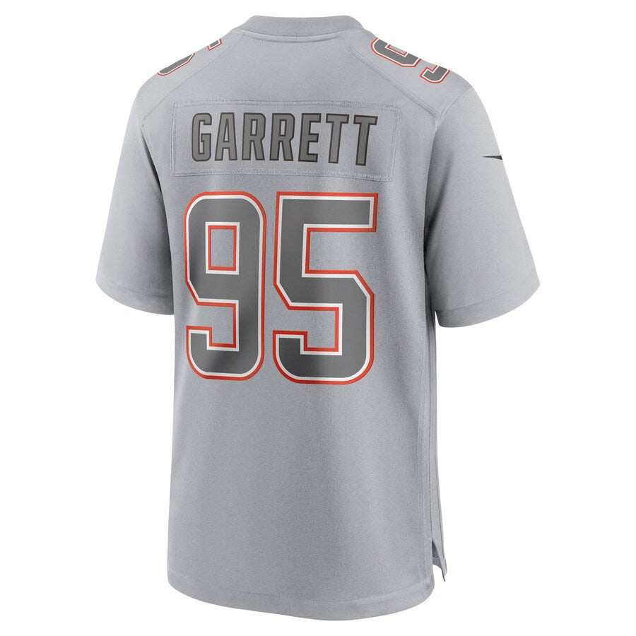 Punc C.Browns #95 Myles Garrett Player Gray Fashion Game Stitched Jerseys