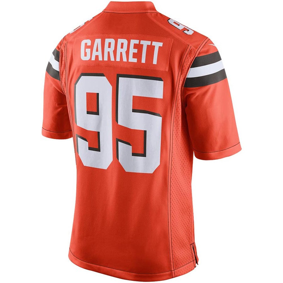 Punc C.Browns #95 Myles Garrett Player Orange Game  Stitched Jerseys