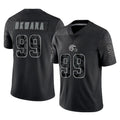 Punc C.Browns #99 Julian Okwara Player Black Reflective Home Game Stitched Jerseys