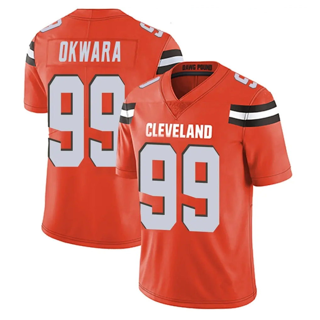 Punc C.Browns #99 Julian Okwara Player Orange Alternate Vapor Untouchable Limited Home Game Stitched Jerseys