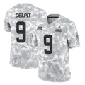 Punc C.Browns #9 Grant Delpit Player Arctic Camo Salute to Service Limited Home Game Stitched Jerseys