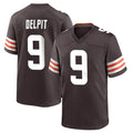 Punc C.Browns #9 Grant Delpit Player Brown Home Game Stitched Jerseys