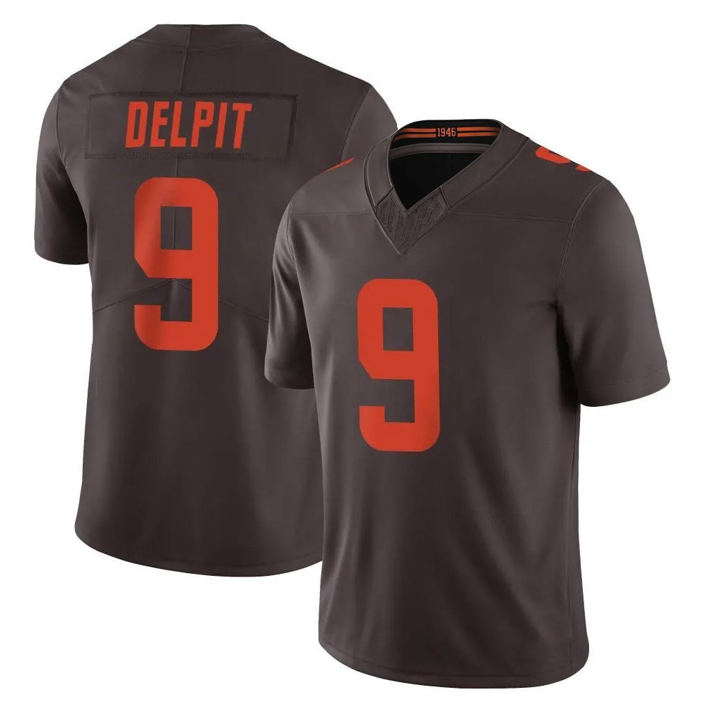 Punc C.Browns #9 Grant Delpit Player Brown Limited Vapor F.U.S.E. Alternate Game Stitched Jerseys