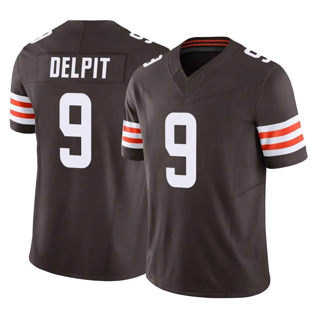 Punc C.Browns #9 Grant Delpit Player Brown Vapor F.U.S.E. Limited Home Game Stitched Jerseys