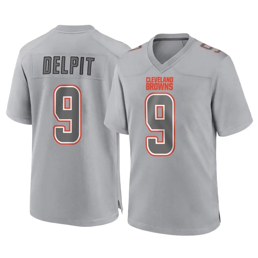 Punc C.Browns #9 Grant Delpit Player Gray Atmosphere Fashion Game Stitched Jerseys