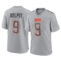 Punc C.Browns #9 Grant Delpit Player Gray Atmosphere Fashion Game Stitched Jerseys