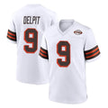 Punc C.Browns #9 Grant Delpit Player White Alternate Home Game Stitched Jerseys