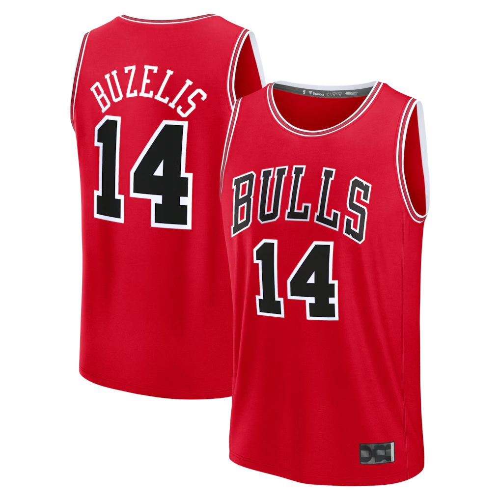 Punc C.Bulls #14 Matas Buzelis Red Fast Break Replica Player Jerseys - Icon Edition
