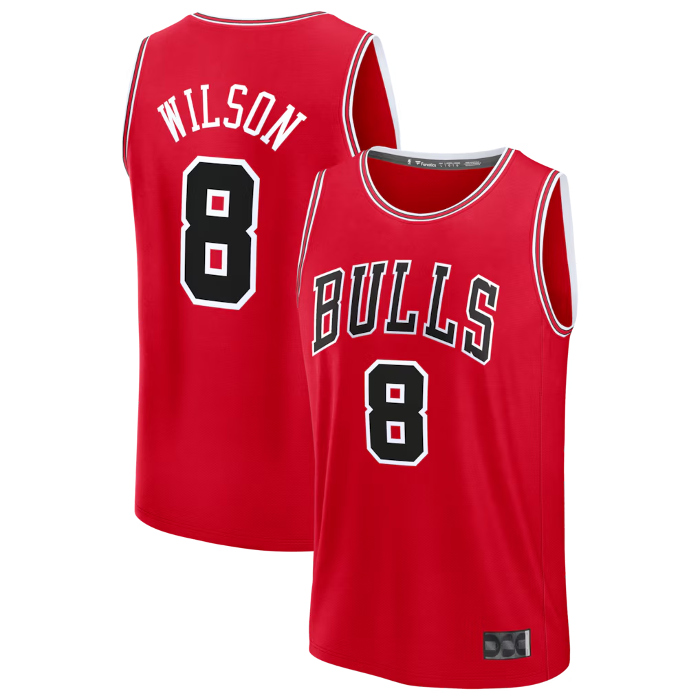 Punc C.Bulls #8 Caleb Wilson Red 2026 Draft First Round Pick Fast Break Jerseys - Icon Edition