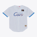 Punc C.Cavaliers Mitchell & Ness White Head Coach Pinstripe Mesh Full-Button Baseball Jerseys