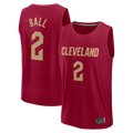 Punc C.Cavaliers #2 Lonzo Ball Wine Fast Break Replica Jerseys - Icon Edition