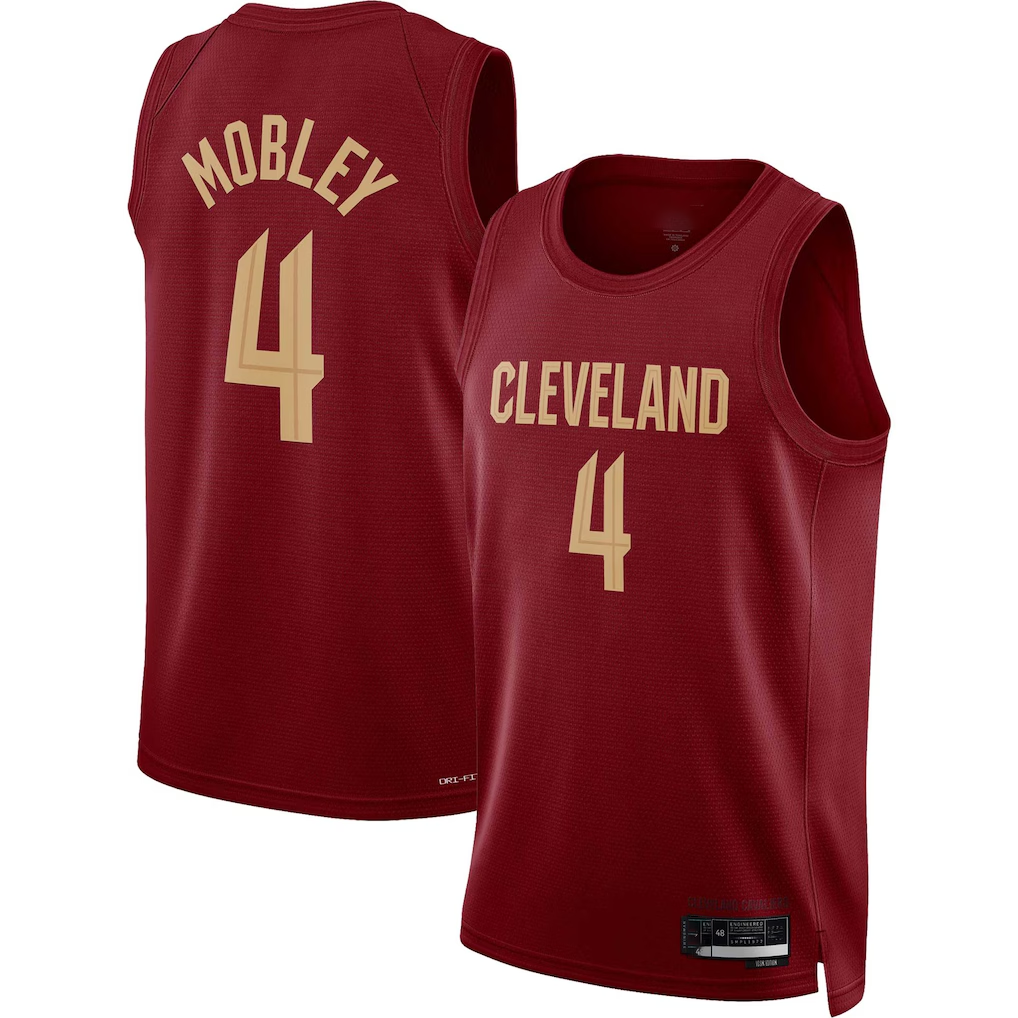 Punc C.Cavaliers #4 Evan Mobley Wine Swingman Jerseys - Icon Edition