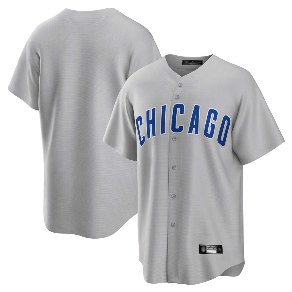 Punc C.Cubs Gray Home Game Blank Player Stitched Jerseys
