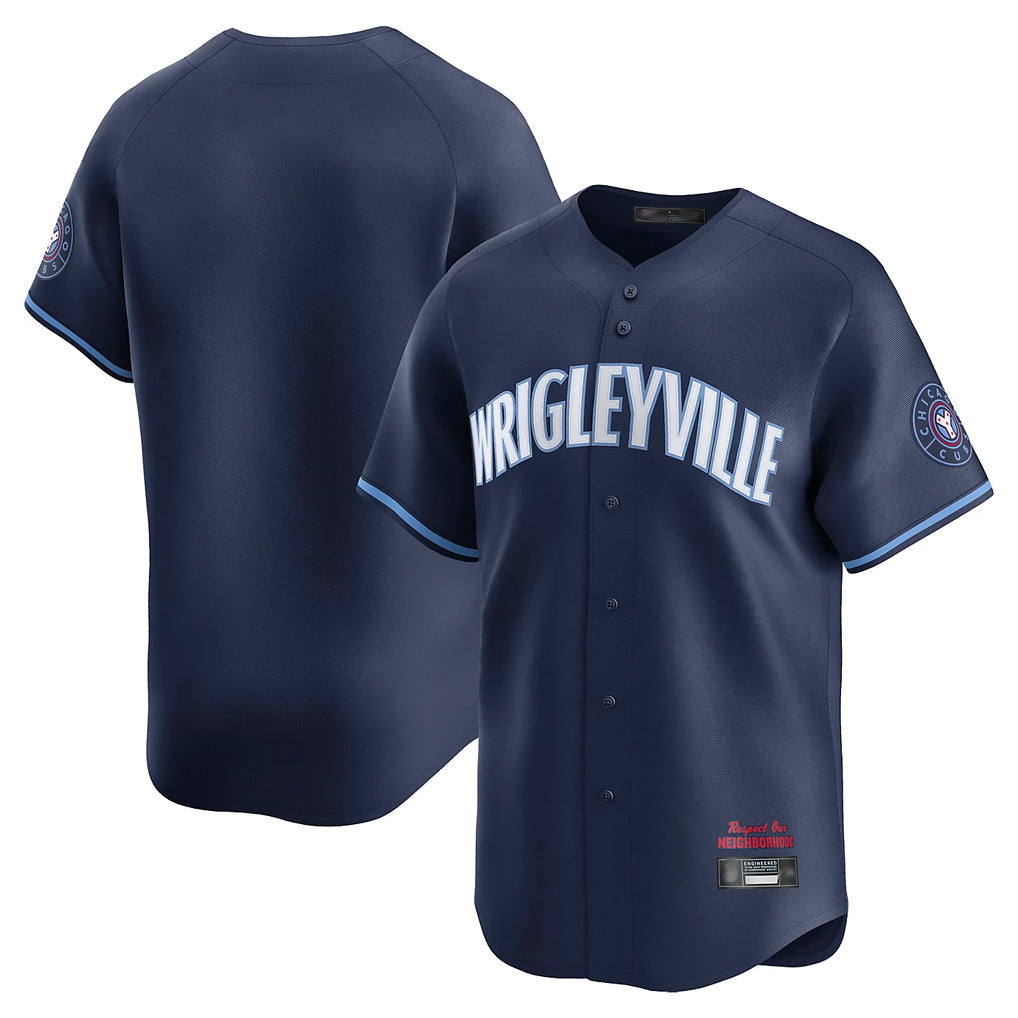 Punc C.Cubs Navy City Connect Limited Home Blank Player Stitched Jerseys