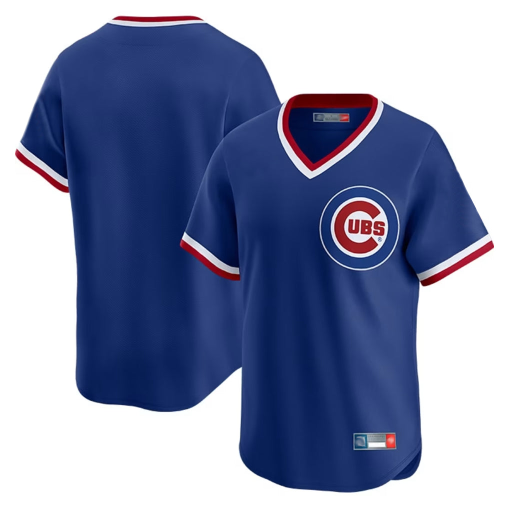 Punc C.Cubs Royal T-shirt Cooperstown Collection Limited Blank Player Stitched Jerseys