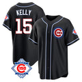 Punc C.Cubs #15 Carson Kelly Player Black Fashion Out 150th Anniversary Game Stitched Jerseys