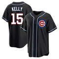 Punc C.Cubs #15 Carson Kelly Player Black Fashion Out Game Stitched Jerseys