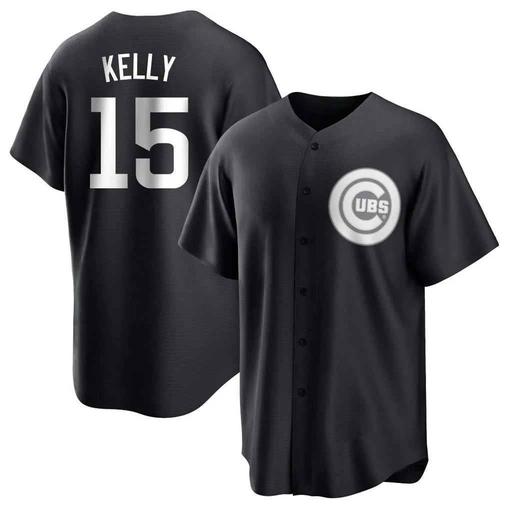 Punc C.Cubs #15 Carson Kelly Player Black Game Stitched Jerseys