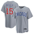 Punc C.Cubs #15 Carson Kelly Player Gray Home Game Stitched Jerseys