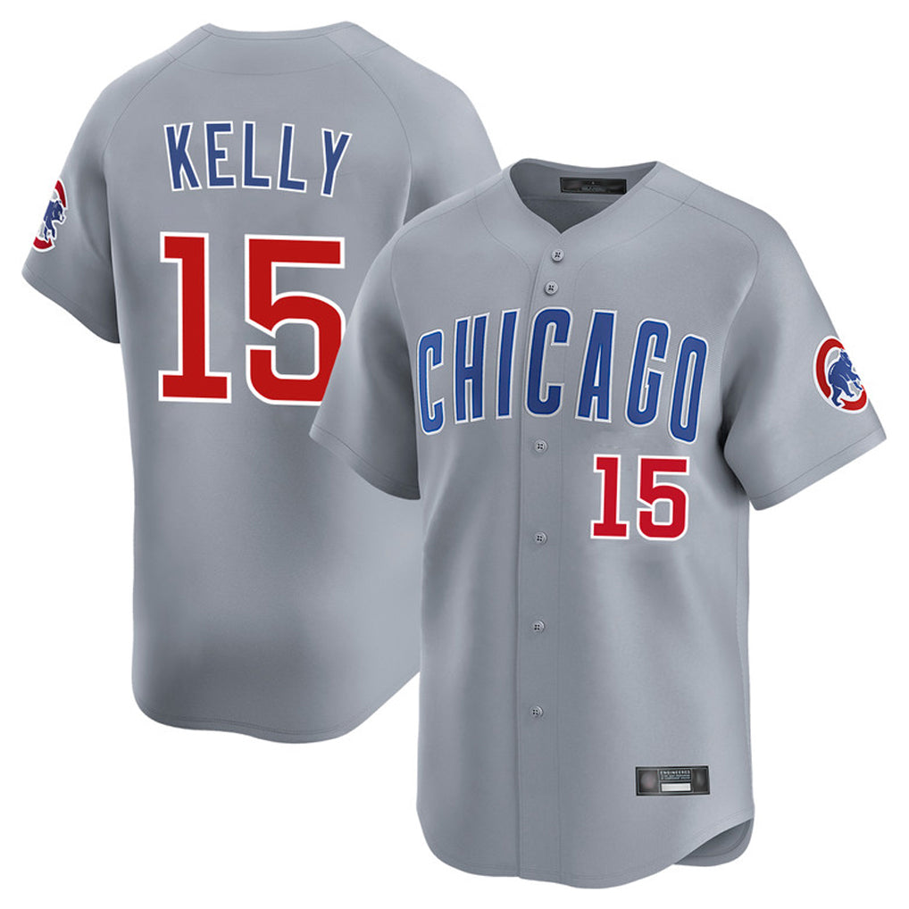 Punc C.Cubs #15 Carson Kelly Player Gray Road Limited Home Stitched Jerseys