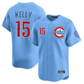 Punc C.Cubs #15 Carson Kelly Player Light Blue Limited Home Stitched Jerseys