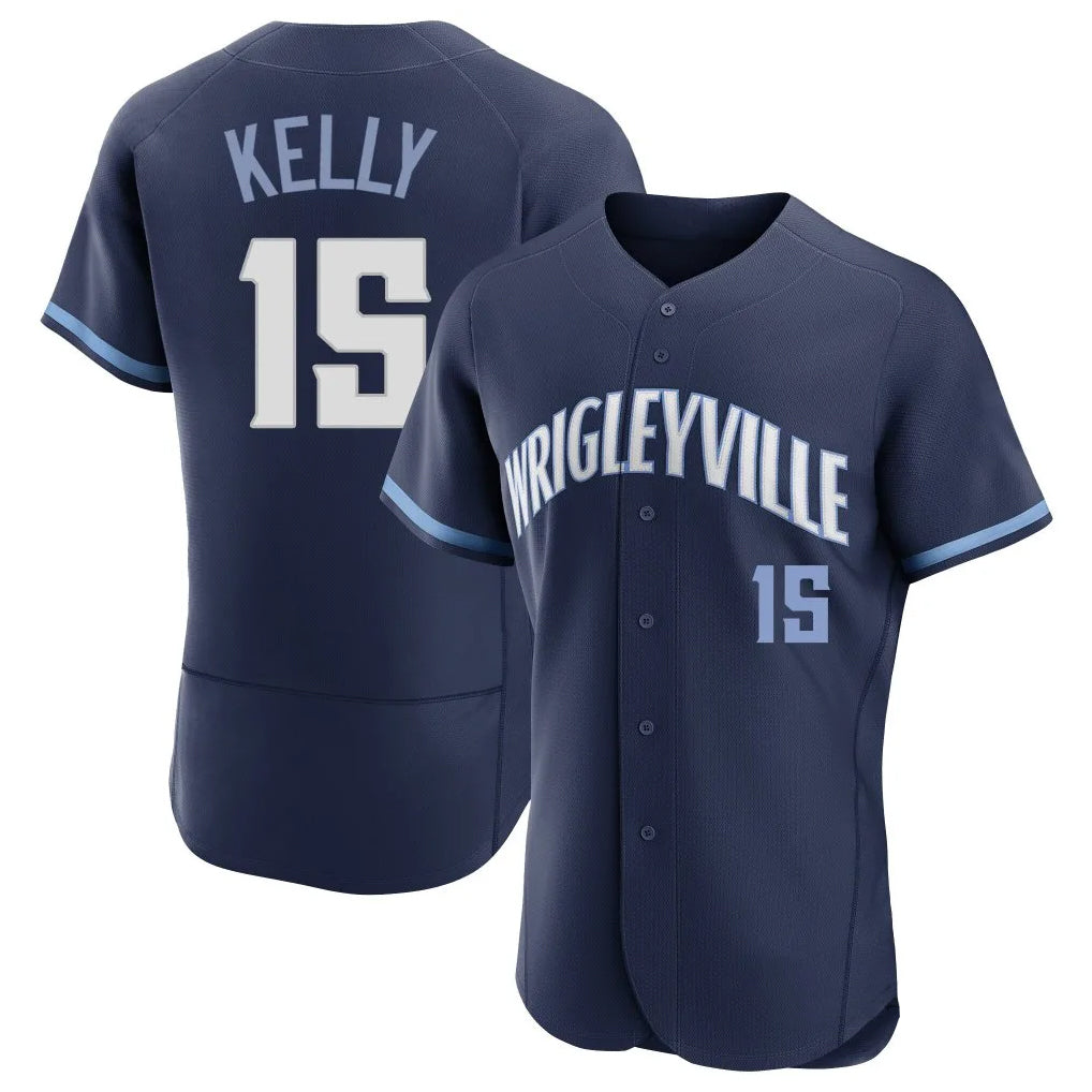 Punc C.Cubs #15 Carson Kelly Player Navy City Connect Limited Elite Home Stitched Jerseys