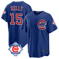 Punc C.Cubs #15 Carson Kelly Player Royal 150th Anniversary Home Game Stitched Jerseys