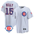 Punc C.Cubs #15 Carson Kelly Player White 150th Anniversary Home Game Stitched Jerseys