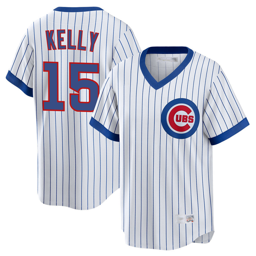 Punc C.Cubs #15 Carson Kelly Player White T-shirt Cooperstown Collection Limited Stitched Jerseys