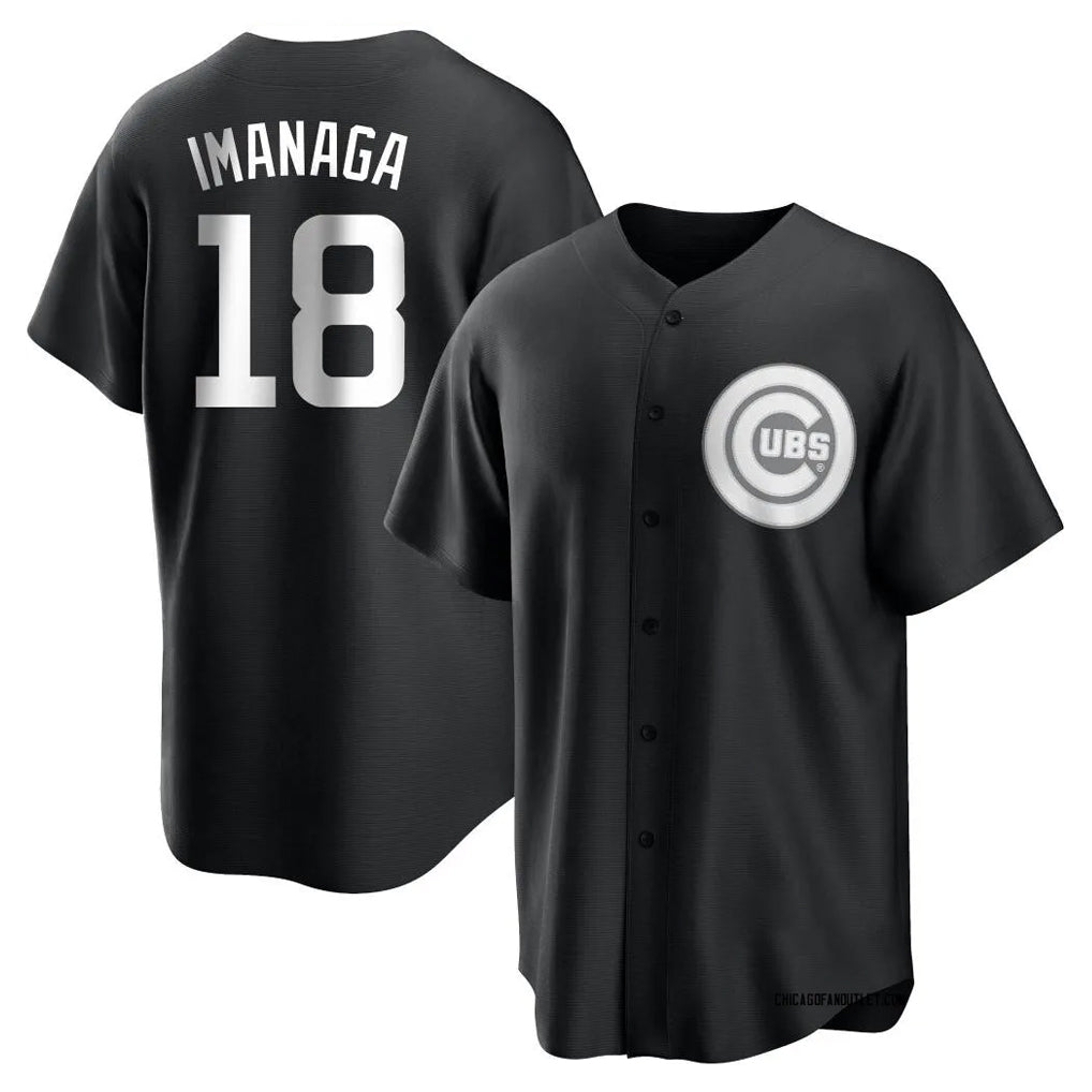 Punc C.Cubs #18 Shota Imanaga Player Black Game Stitched Jerseys
