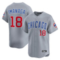 Punc C.Cubs #18 Shota Imanaga Player Gray Road Limited Home Stitched Jerseys