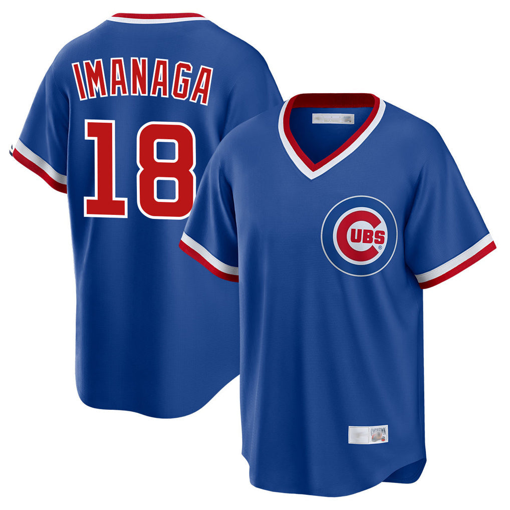Punc C.Cubs #18 Shota Imanaga Player Royal T-shirt Cooperstown Collection Limited Stitched Jerseys